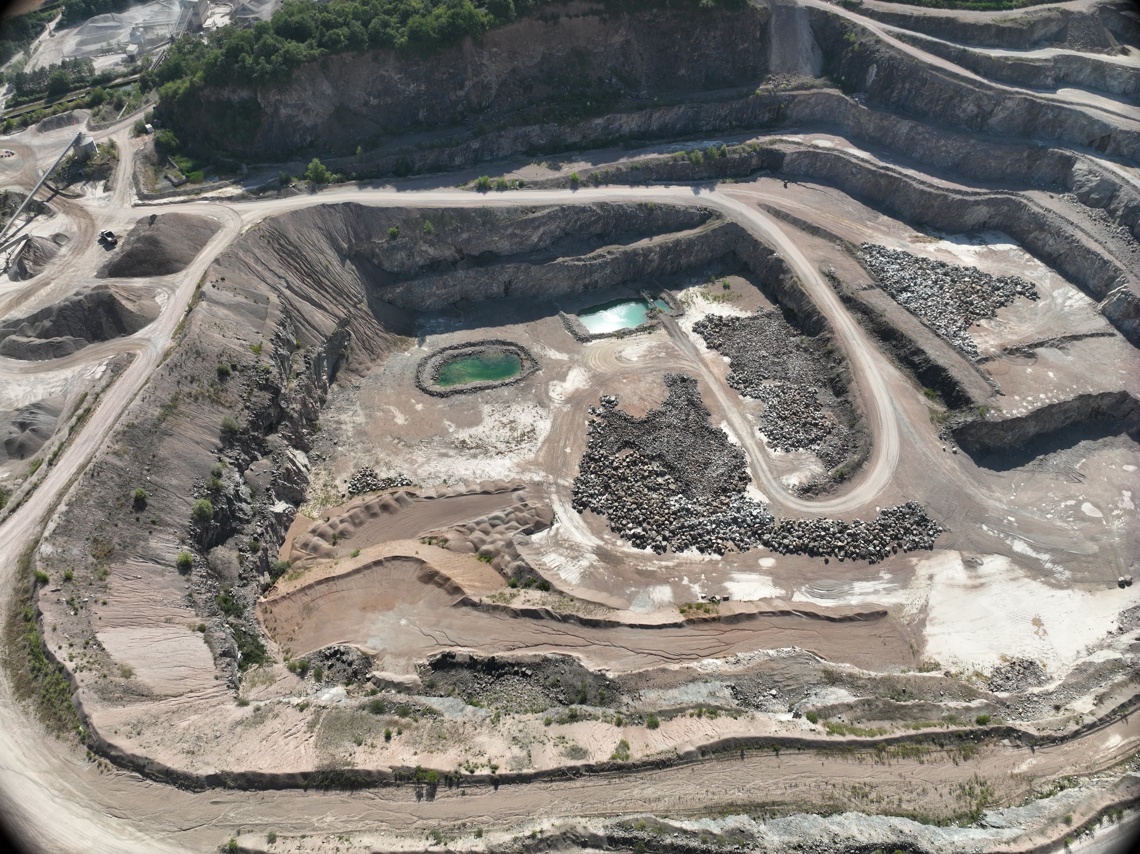 Cubature par drone en carrière Eiffage