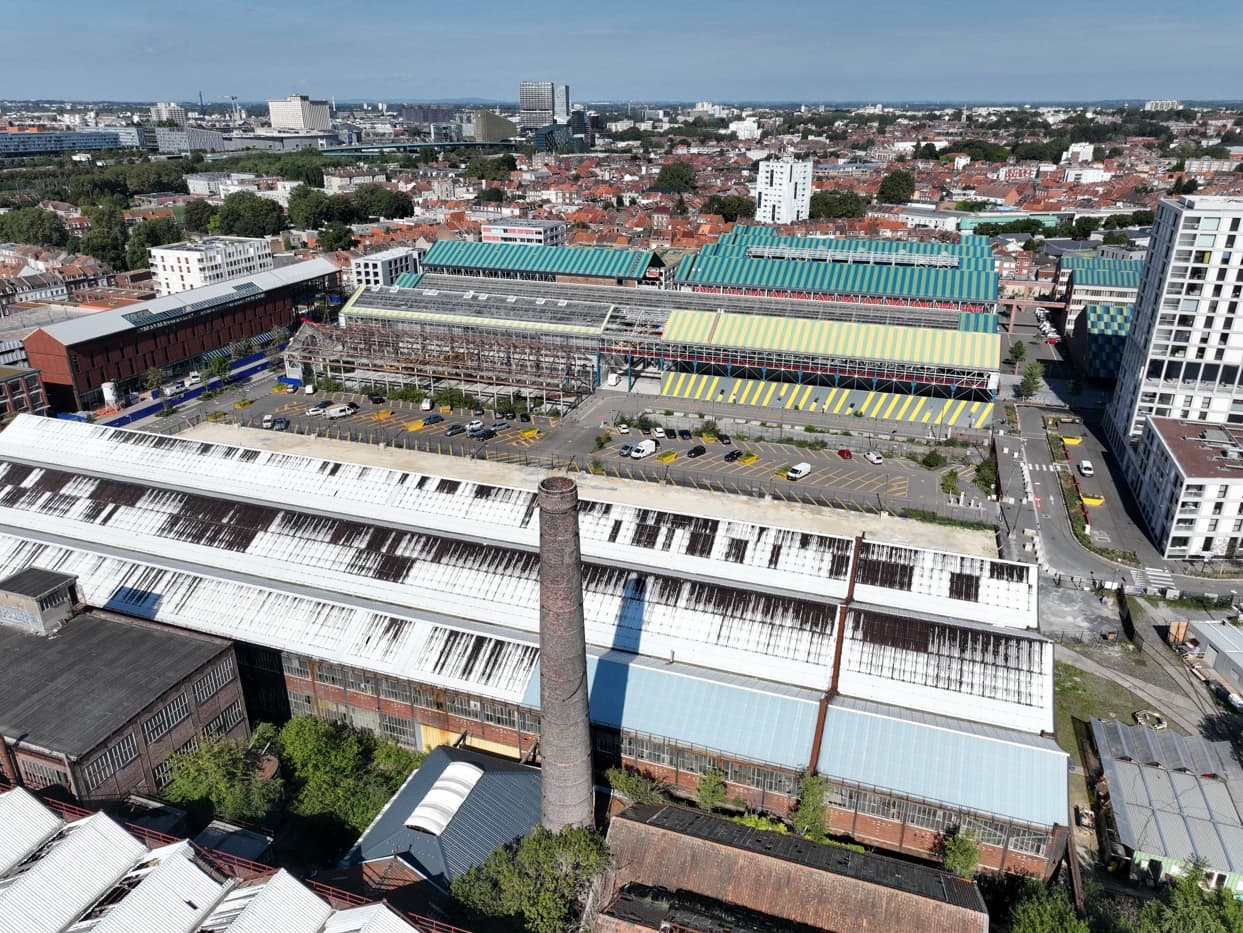 Inspection de cheminée industrielle par drone à Lille